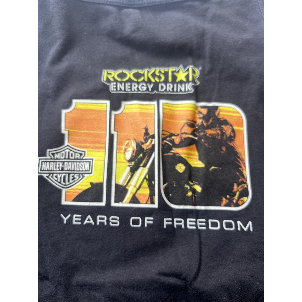 Rockstar Energy Harley-Davidson Tank Top Womens Medium‎ Black Graphic Top
